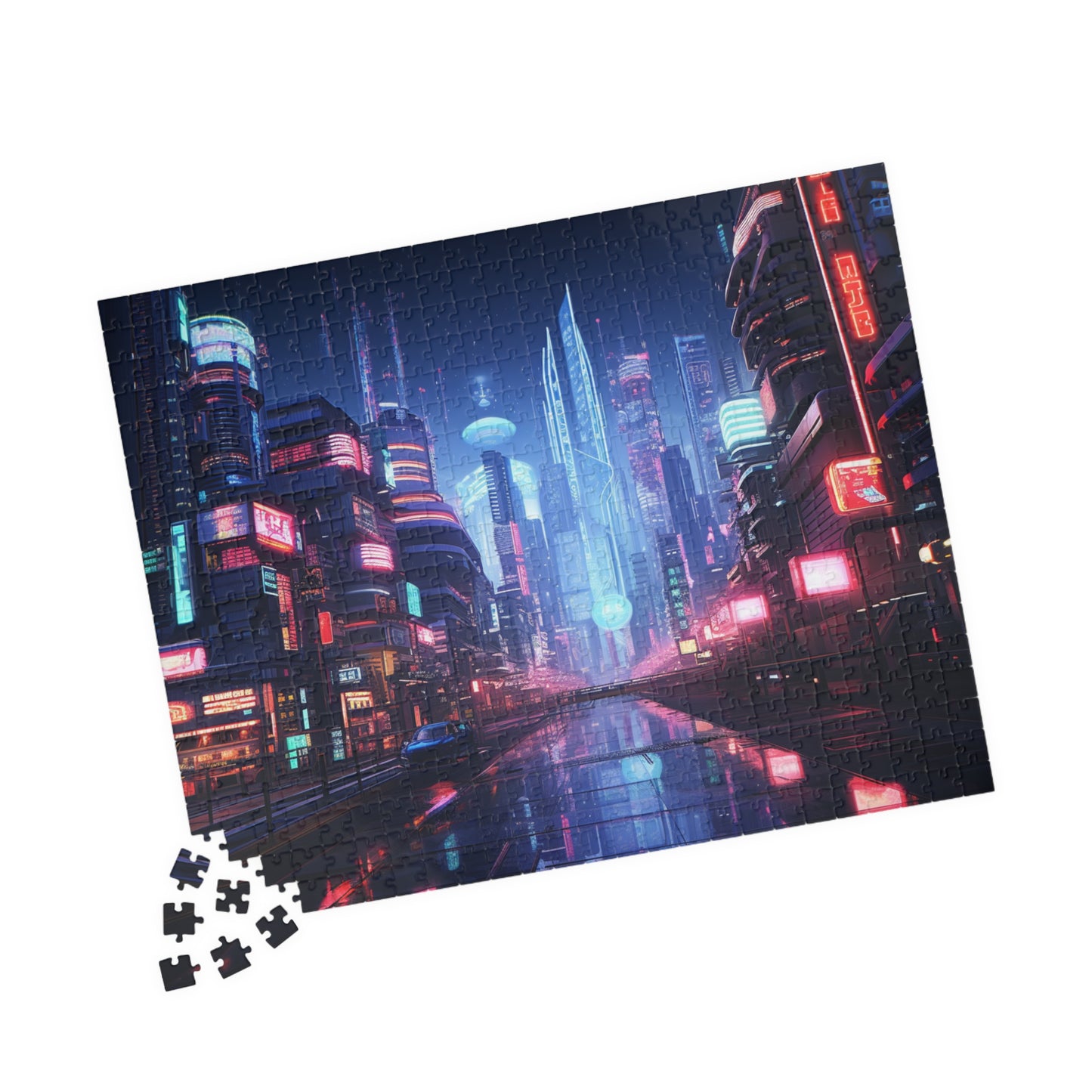 Neo-Tokyo Cityscape Puzzle (110, 252, 500, 1014-piece)