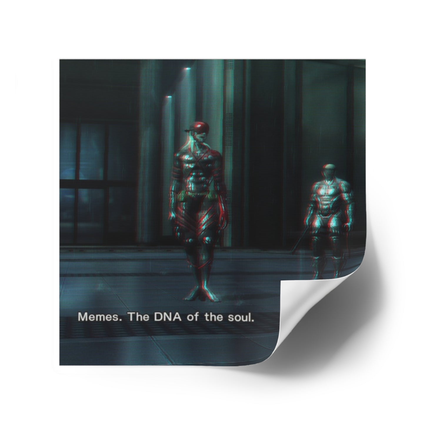 Meme DNA Metal Gear Laminate Sticker