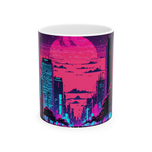 Retro Vaporwave City Mug 11oz