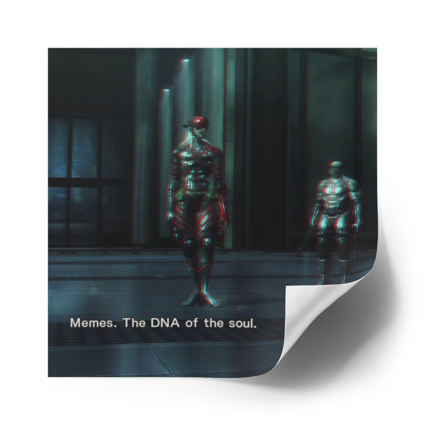 Meme DNA Metal Gear Laminate Sticker