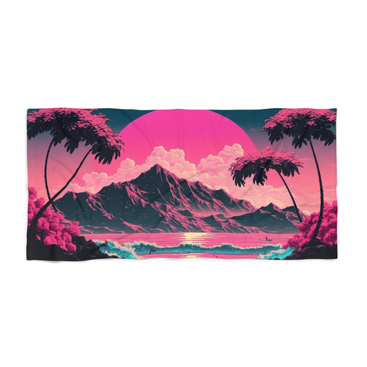 Paradise Vaporwave Beach Towel