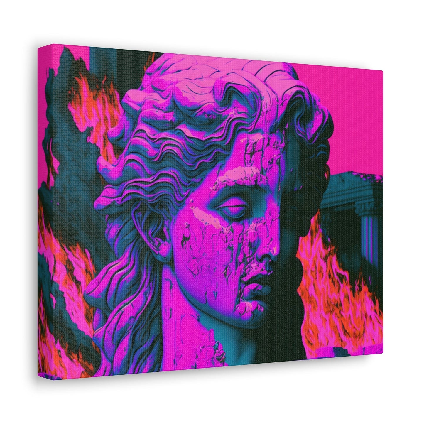 Vaporwave Hell Bust - Canvas